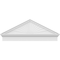 Ekena Millwork Peaked Cap Sunburst Architectural PVC Combination Pediment, 46"W x 18-3/8"H x 2-3/4"P (Pitch 6/12) PEDPC046X185PKC01 - alternate 3